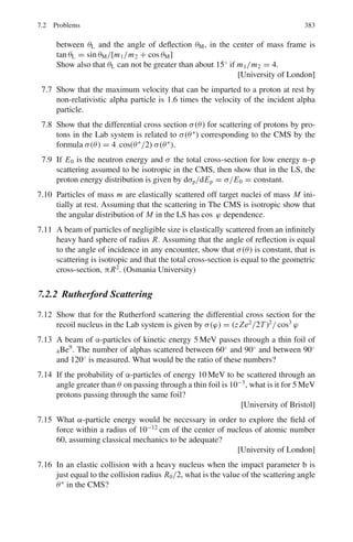 304 5 Solid State Physics
(c) λ = vFτ = (1.39 × 106
)(3.7 × 10−14
)
= 5.14 × 10−8
m
5.15  