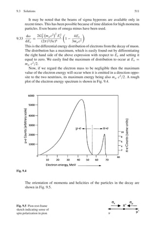 Chapter 8
Nuclear Physics – II
8.1 Basic Concepts and Formulae
Nuclear models
Fermi gas model
Total kinetic energy of all protons
EZ =
3
5
Z EZ(max); EZ(max) =
K2
2M

Z
A
2
3
(8.1)
Total energy of all neutrons.
EN =
3
5
N EN (max); EN(max) =
K2
2M

N
A
2
3
(8.2)
where K =

r0

9π
4
1
3
(8.3)
Shell model Magic Numbers: 2, 8, 20, 28, 50, 82, 126. Table 8.1 shows the shell
number (Λ) occupation number (Ns) and the Number of neutrons and protons in
various shells (ΣNs) under the spin – orbit coupling scheme.
Table 8.1
Λ Ns ΣNs
5 N	
Λ = 44 126
4 N	
Λ = 32 82
3 N	
Λ = 22 50
3 2(Λ + 1) = 8 28
2 NΛ = 12 20
1 NΛ = 6 8
0 NΛ = 2 2
427
 