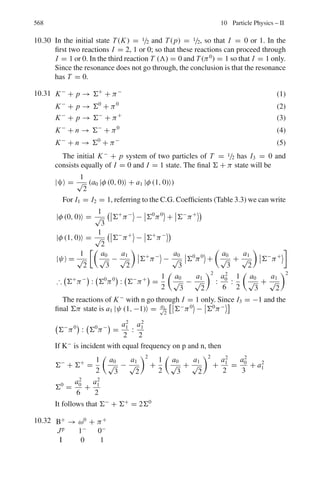 8.3 Solutions 479
We can now calculate p, the resonance escape probability.
Σs/N0 =
Σs(U) + Σs(m)
N0
= σs(U) +
Nm
Nu
σa(M)
= 8.3 + 402.9 × 4.8 = 1942 b
We can use the empirical relation for the effective resonance integral (ERI)
E0

E
(σa)eff
dE
E
= 3.85 (Σs/N0)0.415
= 3.85(1942)0.145
= 89 b
We have ignored the contribution of Uranium to the scattering as its inclu-
sion hardly changes the result. Thus Σ0/N0  Σs/N0 =
Nm
N0
σs(M) =
402.9 × 4.8 = 1934
p = exp

−(ERI)
3
Σ0ξ
N0

= exp

−
89
1934 × 0.158

= 0.747
The reproduction factor
k∞ = ξnfp = (1.0)(1.34)(0.857)(0.747) = 0.858
Thus, k∞  1, and so the reactor cannot go critical.
8.87 The spatial distribution was derived for Problem 8.78.
φ(r) =
3Q
4πλtr
e−r/L
r
(1)
If 1% of the neutrons are to escape then
φ(r)
Q
=
1
100
=
3
4πλtr
e−r/L
r
(2)
L =

λtrλa
3
1/2
λs =
1
Σs
=
A
σs N0ρ
=
9
5.6 × 10−24 × 6.02 × 1023 × 1.85
= 1.443 cm
λs =
1
Σa
=
A
σa N0ρ
=
9
10 × 10−27 × 6.02 × 1023 × 1.85
= 808 cm
λtr =
λs
1 − 2
3A
=
1.443
1 −
2
3 × 9
= 1.564 cm
L =

1.564 × 808
3
1/2
= 20.52 cm
Inserting the values of λtr and L in (2) and solving for r, we get r = 9.6 cm.
Thus the radius ought to be greater than 9.6 cm.
 
