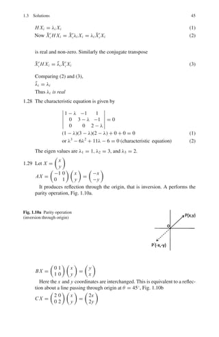 2
π
sin ua
u
, u 
= 0
For u = 0, T (u) =
$
2
π
u.
The graphs of f (x) and T (u) for u = 3 are shown in Fig. 1.9a, b, respec-
tively
Note that the above transform finds an application in the FraunHofer
diffraction.
f̃ (ω) = A sin α/α
This is the basic equation which describes the Fraunhofer’s diffraction pat-
tern due to a single slit.
Fig. 1.9 Slit function and its Fourier transform
 