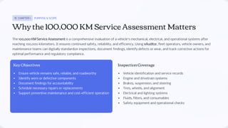 100,000 KM Service Assessment with eAuditor Audits & Inspections | PDF