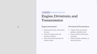 100,000 KM Service Assessment with eAuditor Audits & Inspections | PDF