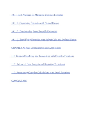 EXCEL FUNCTIONS and Advanced Formula Combinations Excel Mastery Series ...