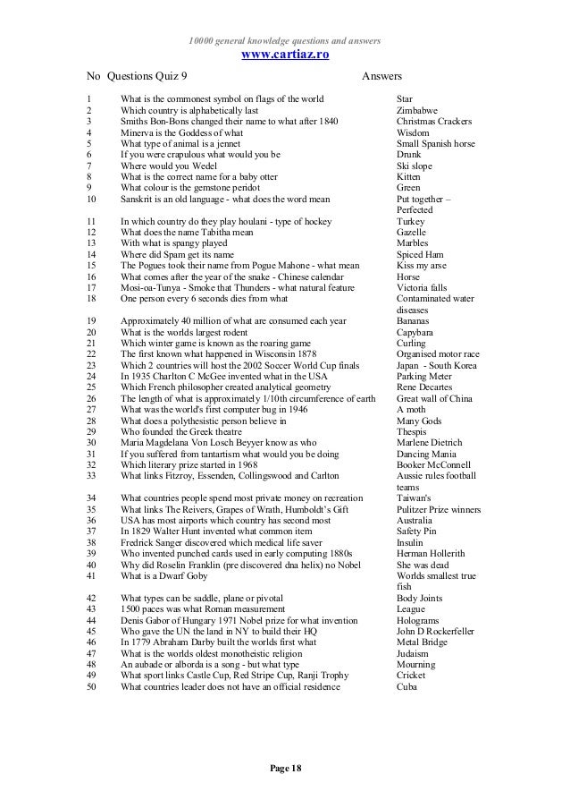 10000 general knowledge quiz questions answers star questions and answers