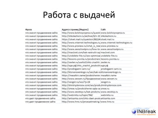 Работа с выдачей
 