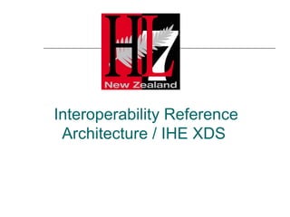 Interoperability Reference Architecture / IHE XDS  