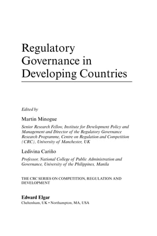 Regulatory Governance In Developing Countries The Crc Series On ...