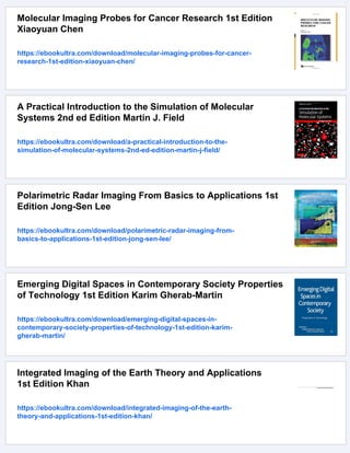 Emerging Applications of Molecular Imaging to Oncology 1st Edition ...