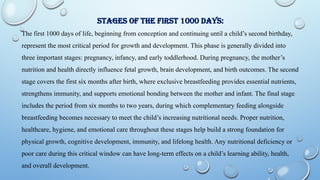 The First 1000 Days: Foundations of Lifelong Health and Nutrition | PPTX
