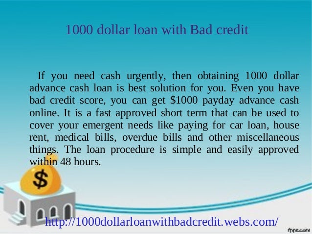 1000 unsecured loan bad credit