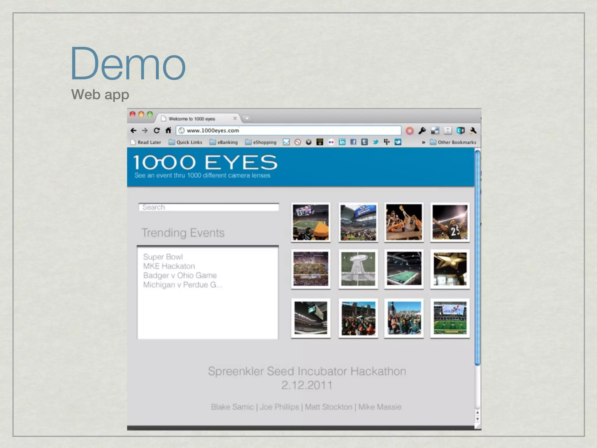 Demo
Web app
 