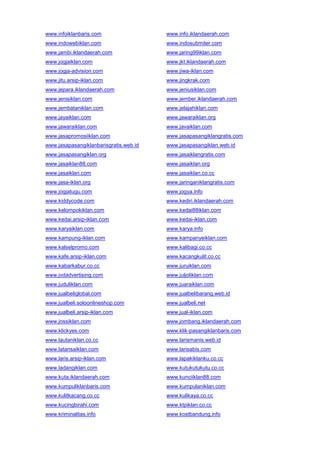 1000 lebih tempat iklan gratis | PDF