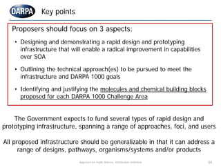 DARPA Living Foundries 1000 molecules Proposers Day slides | PDF