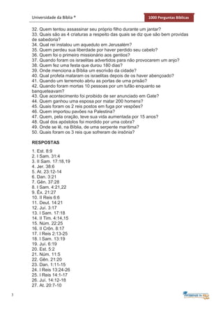 21 Perguntas Bíblicas para Crianças