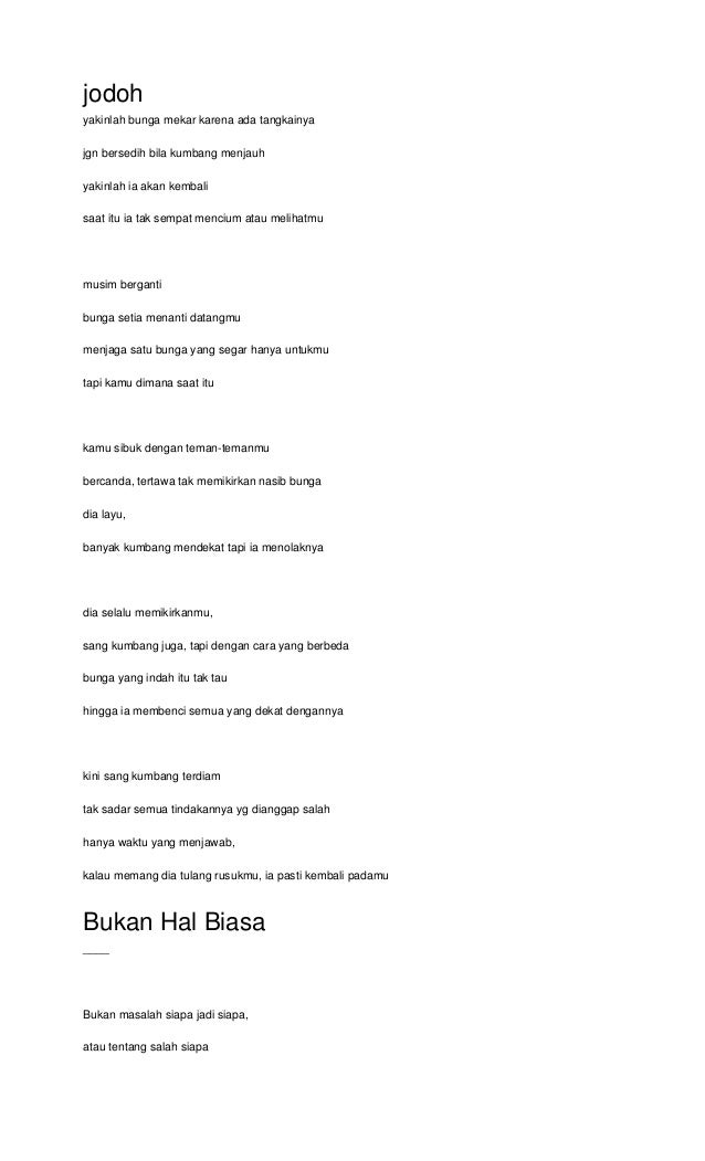 Puisi Yang Indah Hanya Untukmu 1001 Kumpulan Puisi Terbaik