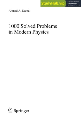 1000 Solved Problems In Modern Physics | PDF