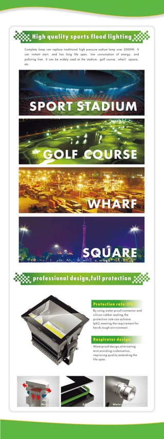 1000W LED Flood Light Specification