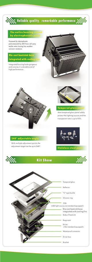 1000W LED Flood Light Specification