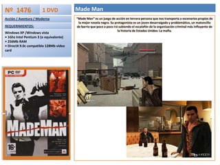 ArmA: ArmedAssault PC es un shooter en primera persona que se caracteriza por sus elementos de realismo y en el que viviremos grandes batallas militares entre cuarteles.La acción se desarrolla en una gran área de vastos escenarios, llenos de vegetación. A medida que avancemos, dispondremos de un amplio arsenal de más de 30 armas, además de distintos vehículos, también más de 30, como tanques o helicópteros.ArmA: ArmedAssault PC contiene una modalidad para un jugador con una campaña de más de 20 misiones. Además, podremos jugar en partidas multijugador a gran escala, en batallas con tanques, infantería y helicópteros.ArmA: ArmedAssault PC incluye un editor de misiones, mediante el cuál podremos crear nuestros propios escenarios.