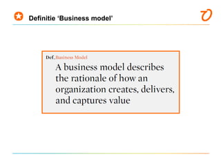  Definitie ‘Business model’
 