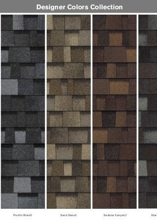 Designer Colors Collection
Sand Dune†Paciﬁc Wave† Sedona Canyon† Storm
 