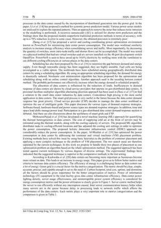 Optimization of power consumption in data centers using machine ...