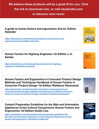 Introduction to Human Factors and Ergonomics for Engineers Second ...