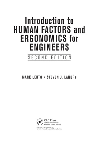 Introduction to Human Factors and Ergonomics for Engineers Second ...