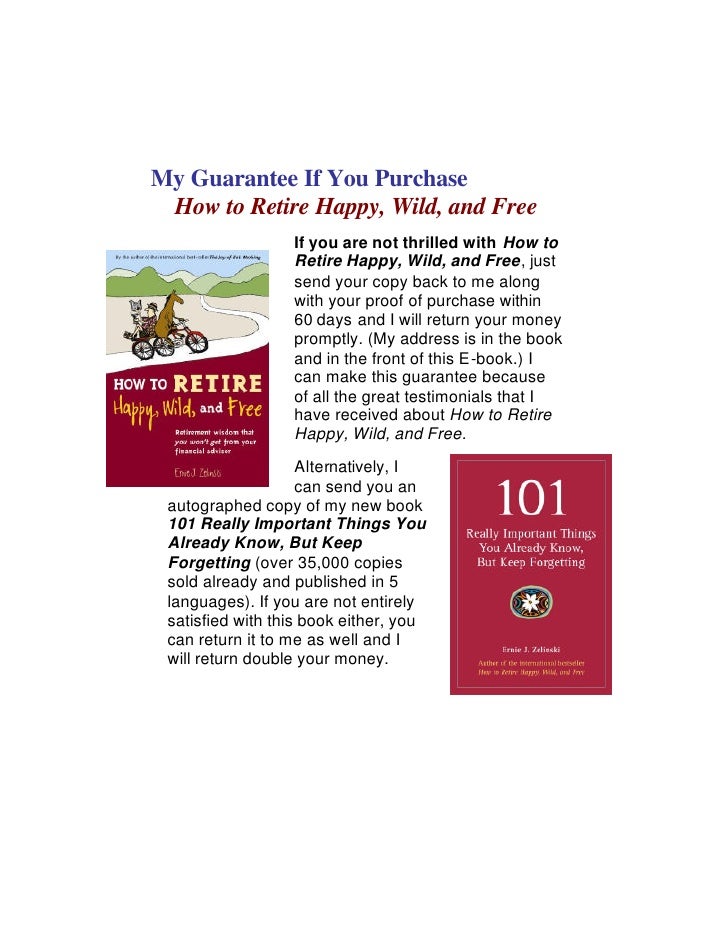 how to retire happy wild and free