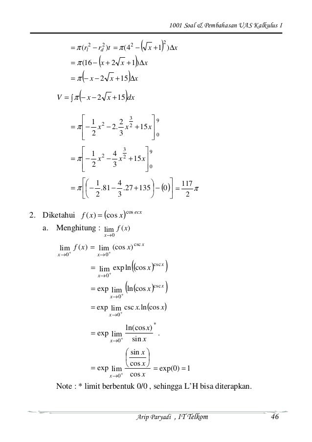 1001 Soal Pembahasan Kalkulus