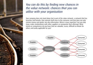 You can do this by finding new chances in
the value network: chances that you can
utilise with your organisation

Your com...