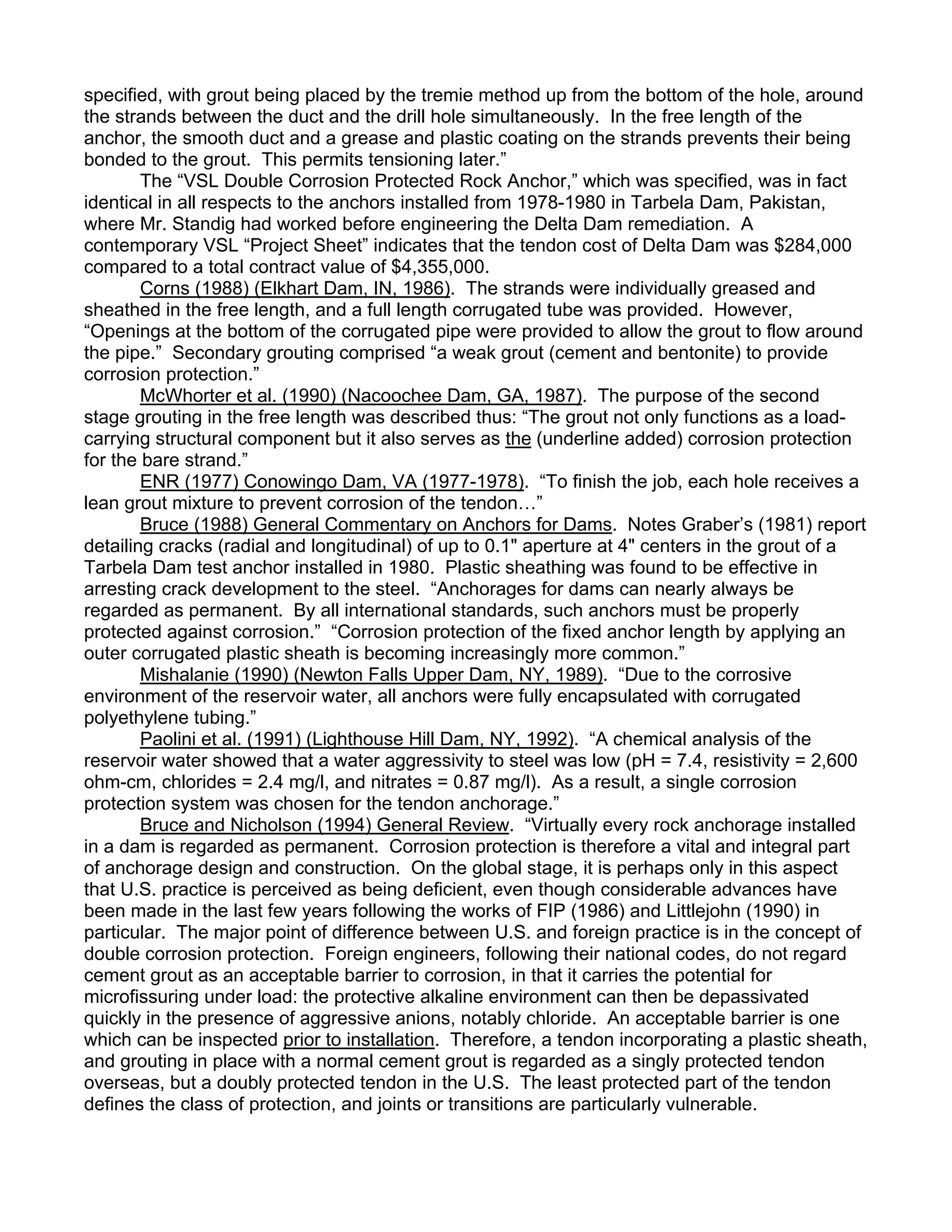 1002 anchors for dams | PDF