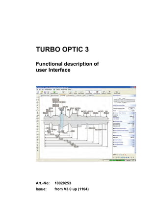 TURBO OPTIC 3
Functional description of
user Interface
Art.-No: 10020253
Issue: from V3.0 up (1104)
 