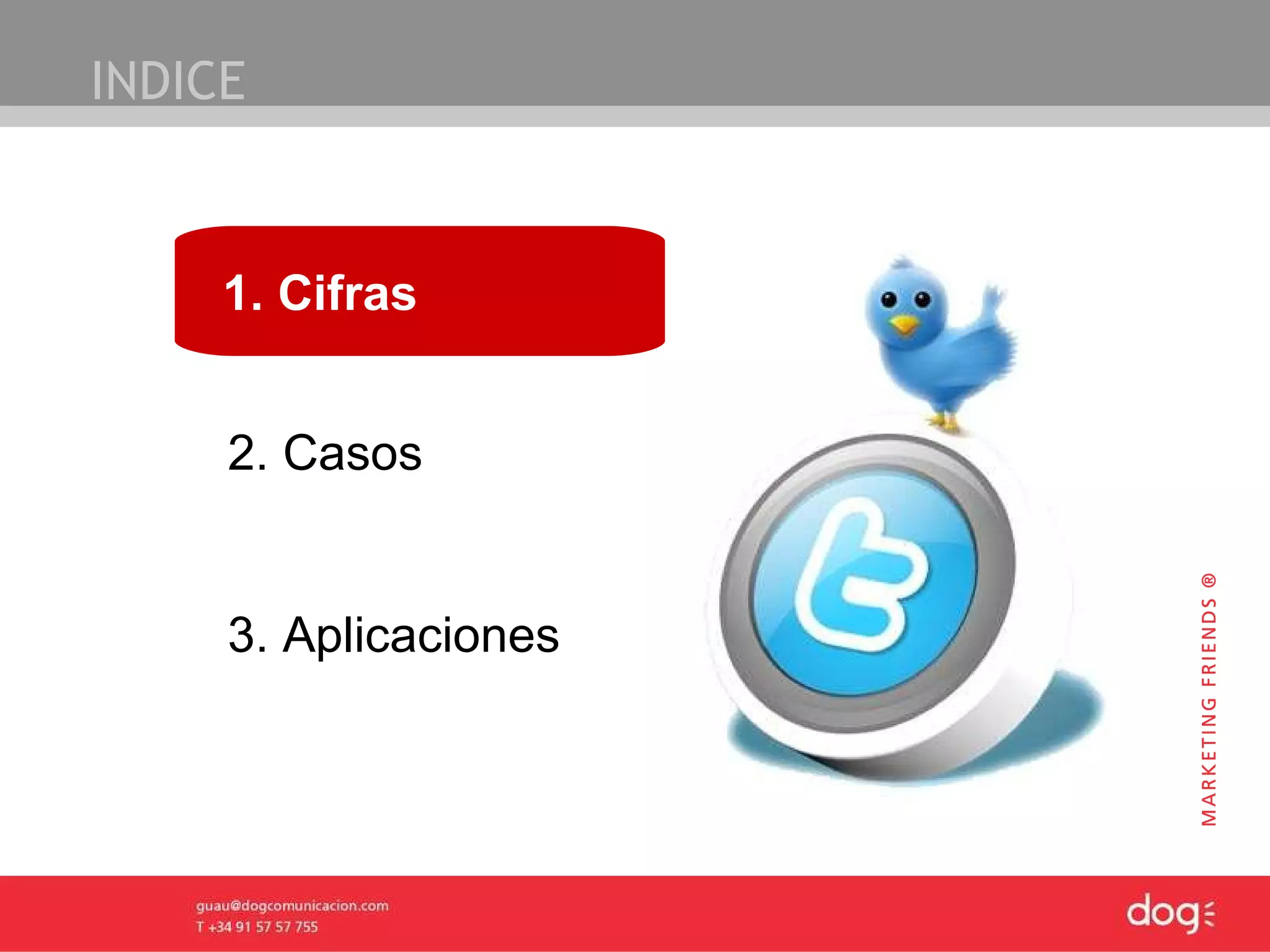 INDICE 1. Cifras 2. Casos 3. Aplicaciones 