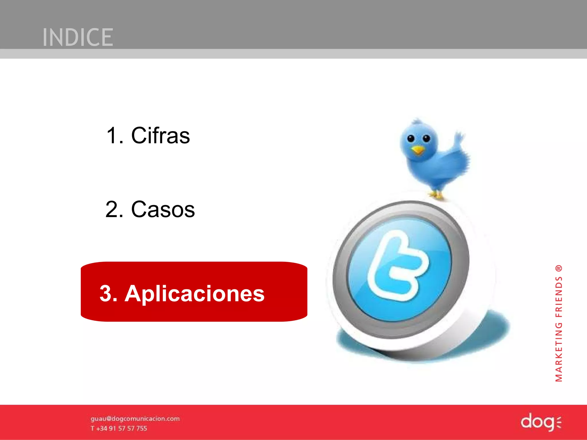 INDICE 1. Cifras 2. Casos 3. Aplicaciones 