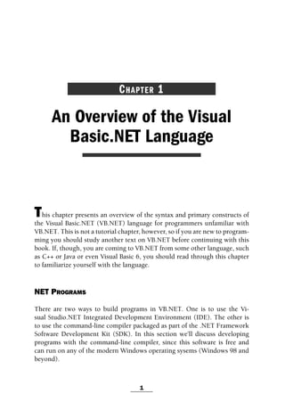 Objectoriented Programming With Visual Basicnet Michael Mcmillan | PDF