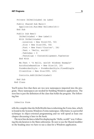 Objectoriented Programming With Visual Basicnet Michael Mcmillan | PDF