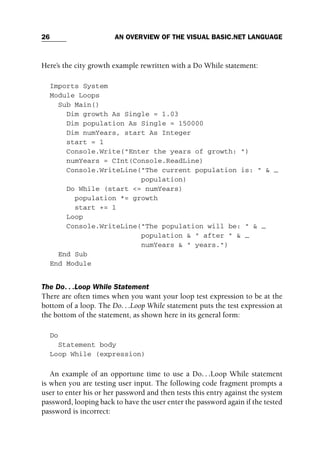 Objectoriented Programming With Visual Basicnet Michael Mcmillan | PDF