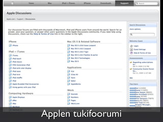 Applen tukifoorumi
 