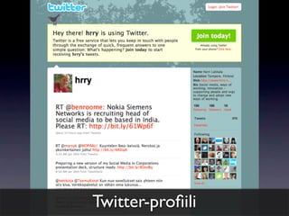 Twitter-proﬁili
 