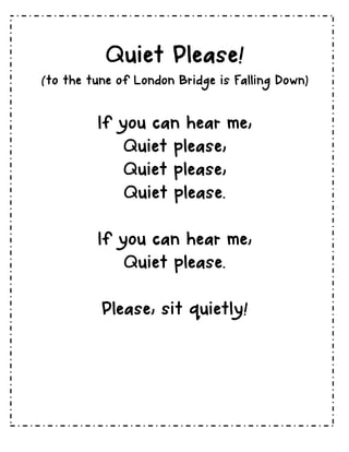 quiet please song