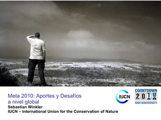 Meta 2010: Aportes y Desafíos  a nivel global Sebastian Winkler IUCN – International Union for the Conservation of Nature 