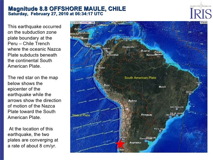 Magnitude 8.8 OFFSHORE MAULE, CHILE
