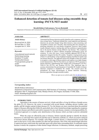 Enhanced detection of tomato leaf diseases using ensemble deep learning ...