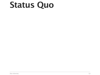 Status Quo




Das Internet   12
 