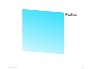 Realität




Das Internet              20
 