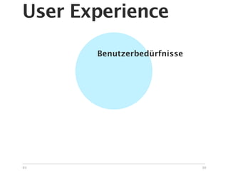 User Experience

       Benutzerbedürfnisse




03                           30
 
