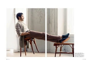 Cardigan en cachemire, Ralph Lauren
                 Black Label, 890 . Chemise en popeline
                 de coton, Daniel Hechter, 123 .
                 Pantalon en soie chinée, Trussardi 1911,
                 389 . Ceinture en cuir gras, Uniqlo +J,
                 29,90 . Derbys en cuir, IKKS, 175 .



76 G 11/3/2010                                   11/3/2010 G 77
 