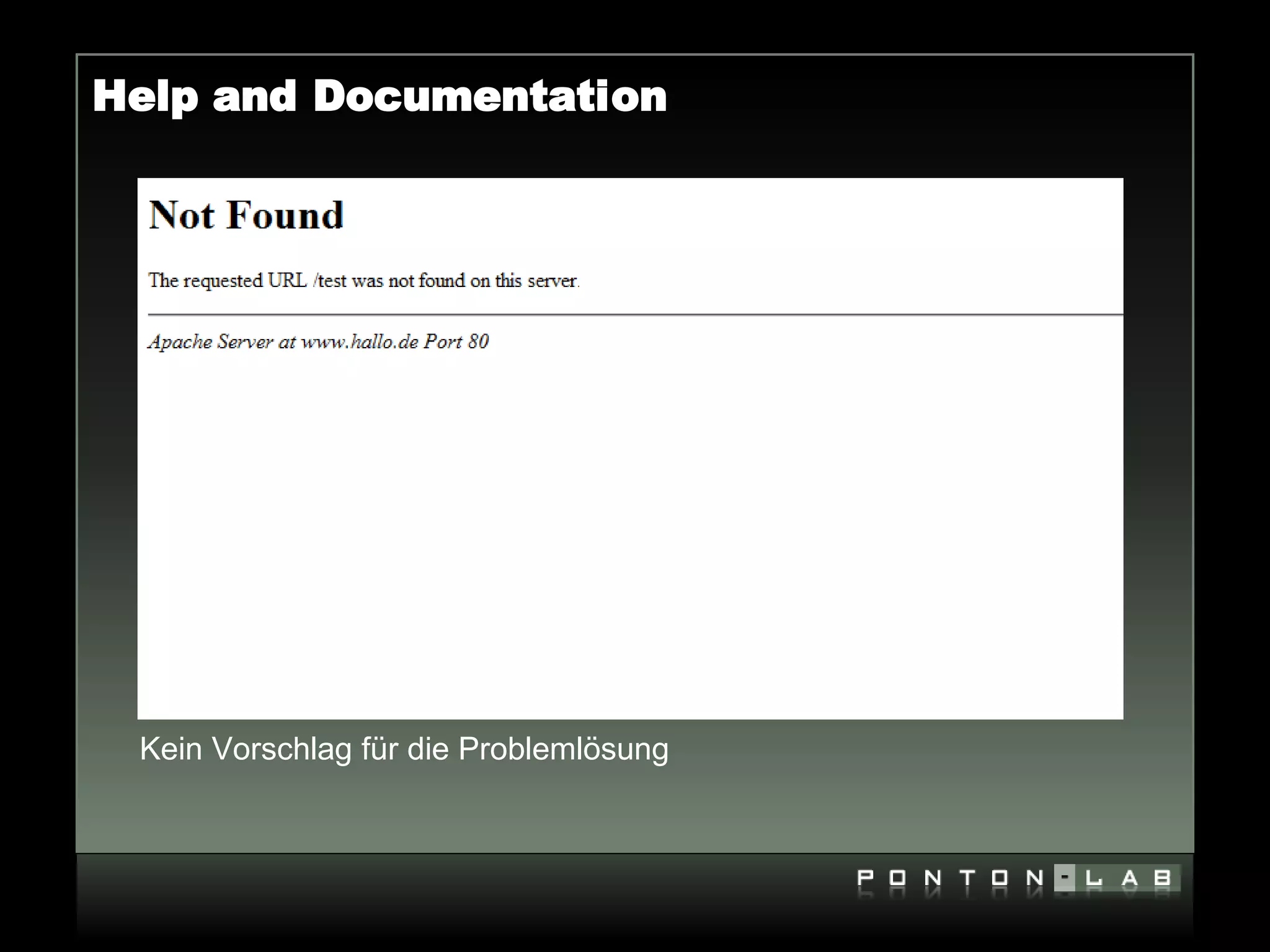 Help and Documentation




 Kein Vorschlag für die Problemlösung
 