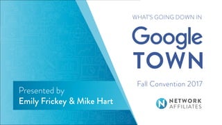 Presented by
Emily Frickey & Mike Hart
WHAT’S GOING DOWN IN
Fall Convention 2017
TOWN
 